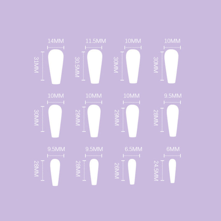 Crystal Butterfly French Press On Nails