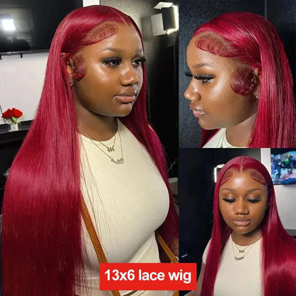 13x6 HD Lace Front Wig Human Hair Wig 99J