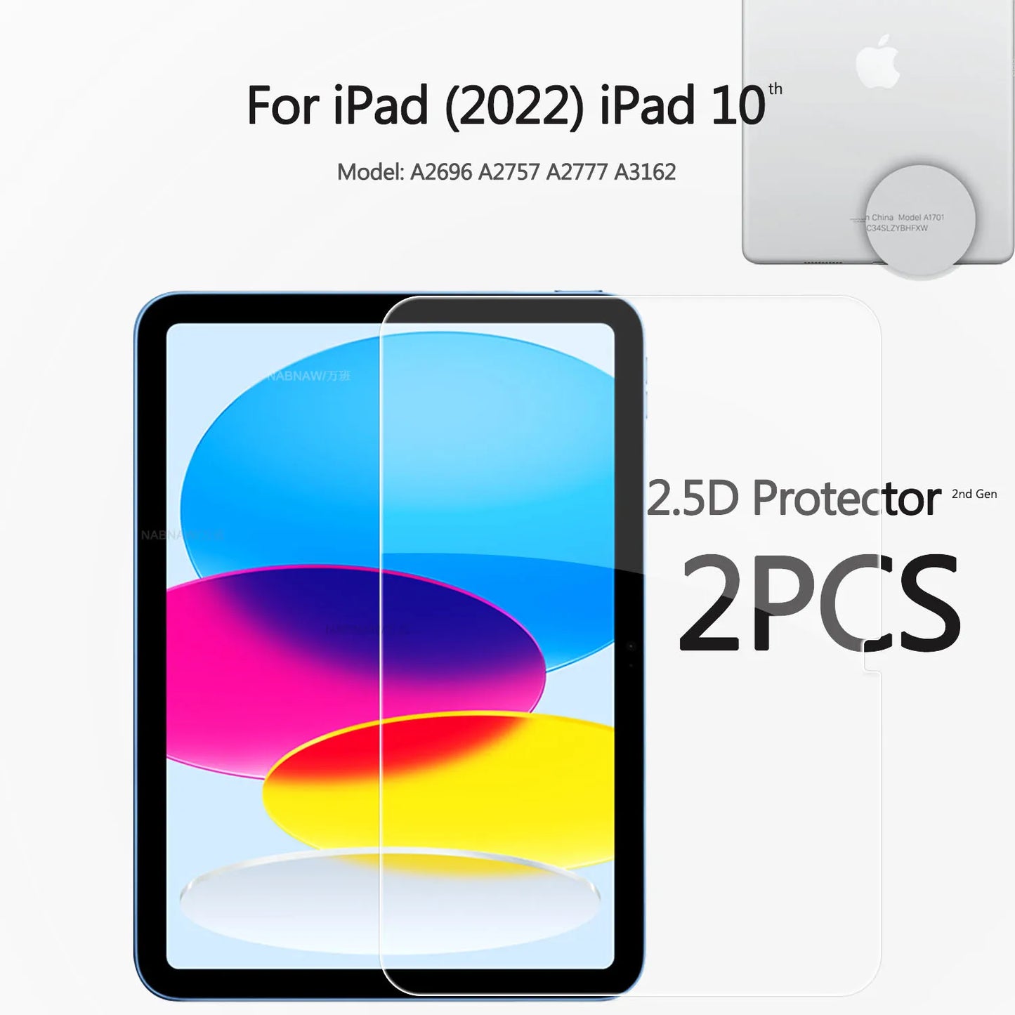 2PCS 2.5D HD Screen Protector For iPad