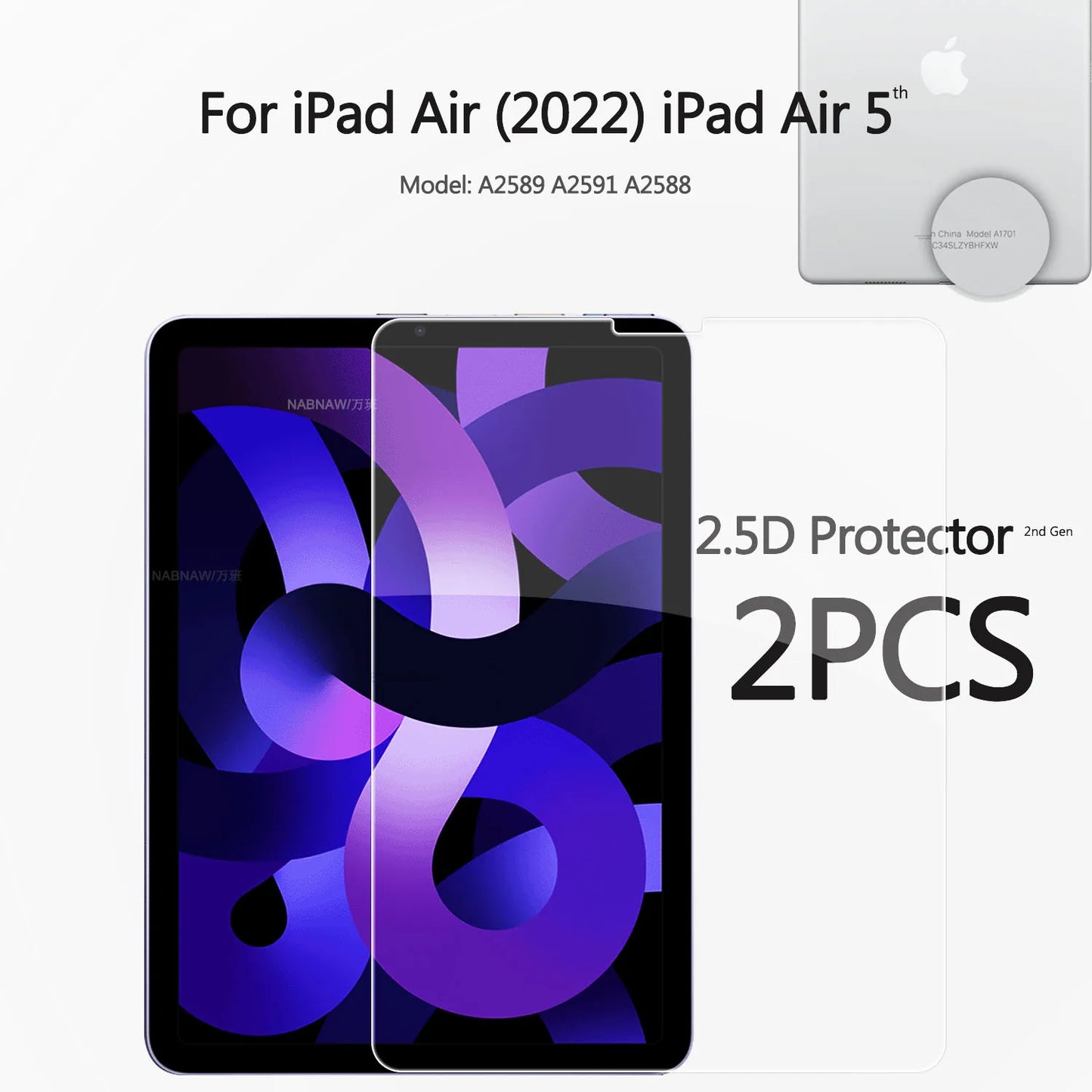 2PCS 2.5D HD Screen Protector For iPad