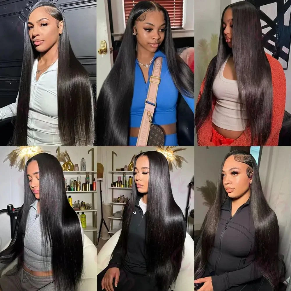 250Density 13x4/5/6 Bone Straight Lace Front Wig